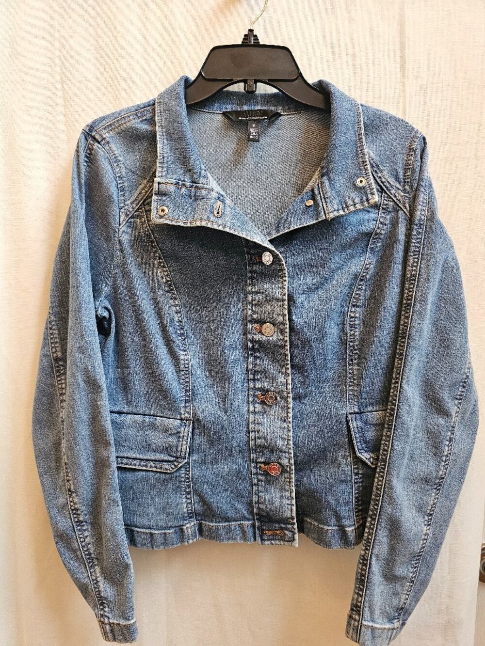 WHBM Classic Blue Denim Jacket – Button Front – Great Condition
